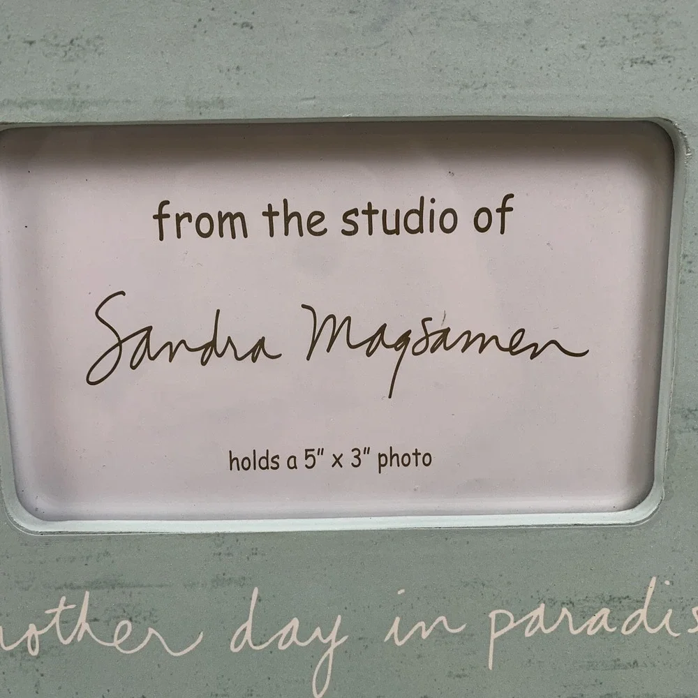 Sandra Magsamen Picture Photo Frame Beach‎ House Decor Sea Glass Look 3 x 5